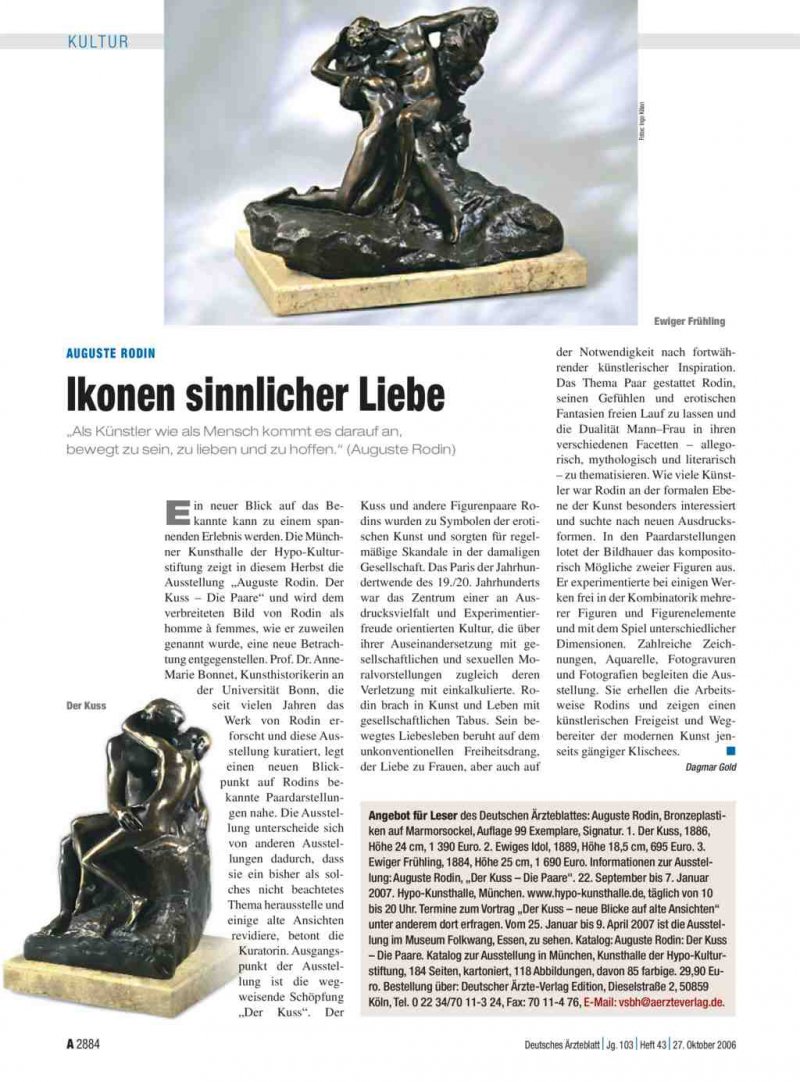 Auguste Rodin Ikonen Sinnlicher Liebe