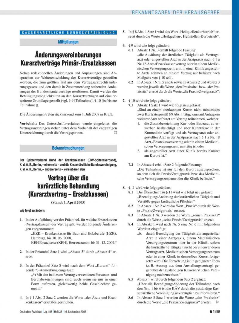 Der Spitzenverband Bund Der Krankenkassen Gkv Spitzenverband K D O R Berlin Einerseits Und Die Kassenarztliche Bundesvereinigung K D