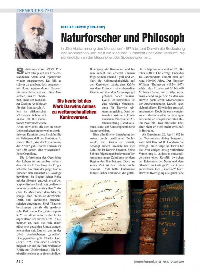 Charles Darwin 1809 1882 Naturforscher Und Philosoph